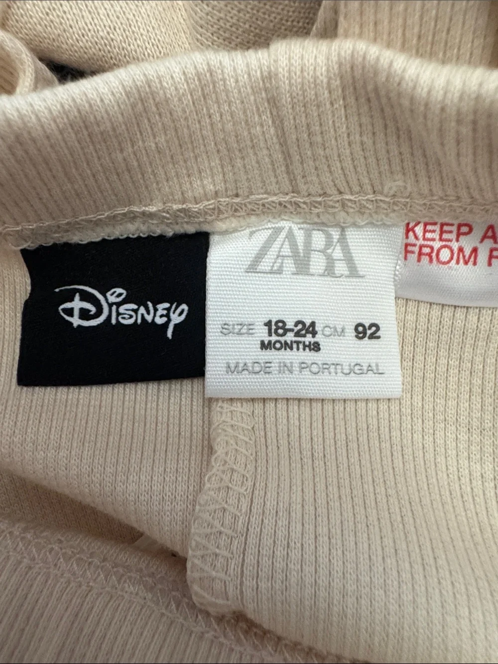 Disney Beige Mickey & Minnie Christmas Loungewear 2-PC Top & Legging Set NWT